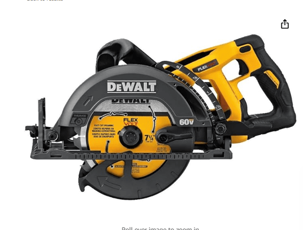 DeWALT 60V MAX Circular Saw for Framing, 7-1/4-Inch, Tool Only, (DCS577B)